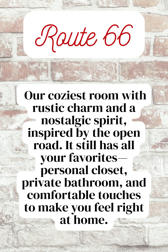 Rustic roadroom senior living suite with personal closet and private bathroom. Located in Mayes County, Oklahoma